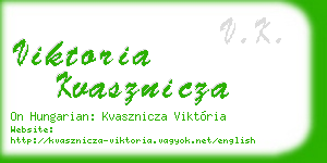 viktoria kvasznicza business card